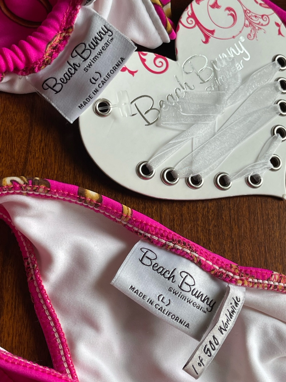 Brand NWT and liner beach bunny collectible RARE bikini bejeweled L set!!! - Picture 5 of 13